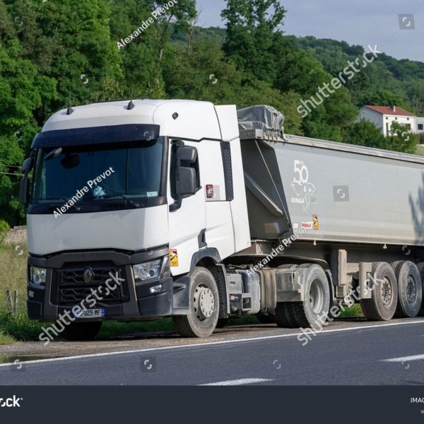 stock-photo-pont-mousson-france-june-th-view-on-a-white-truck-renault-trucks-t-with-a-grey-2643467261